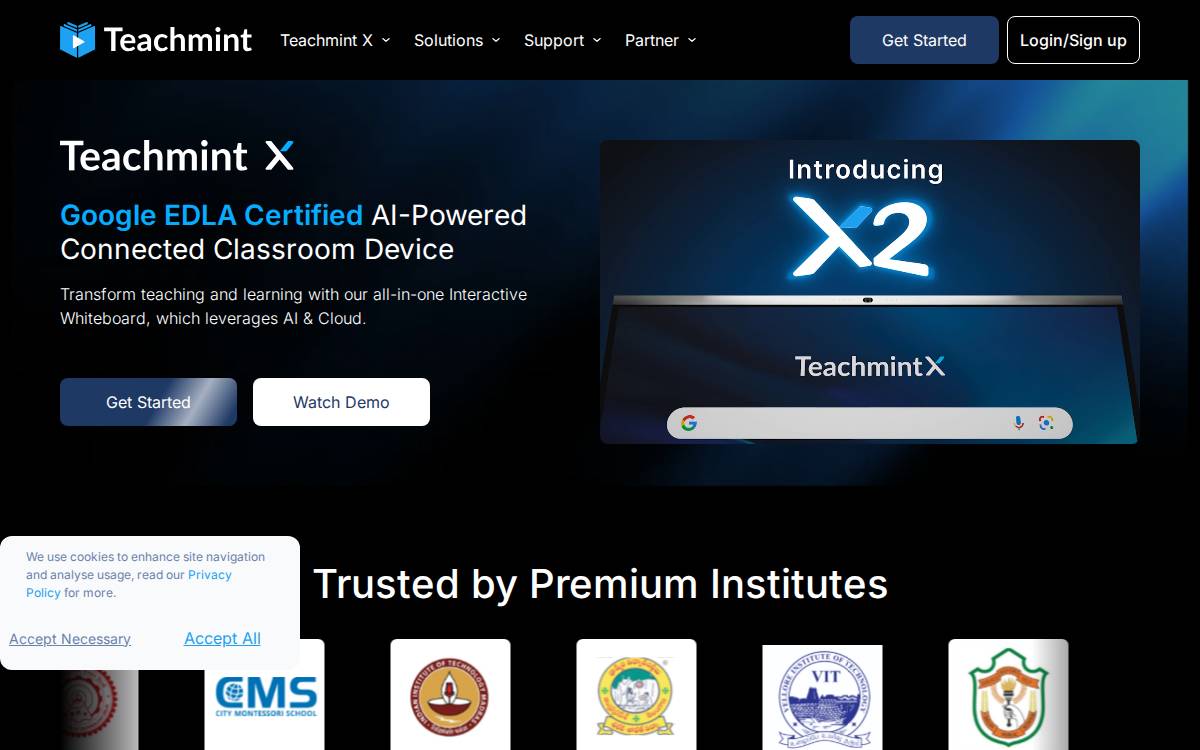 Teachmint website preview