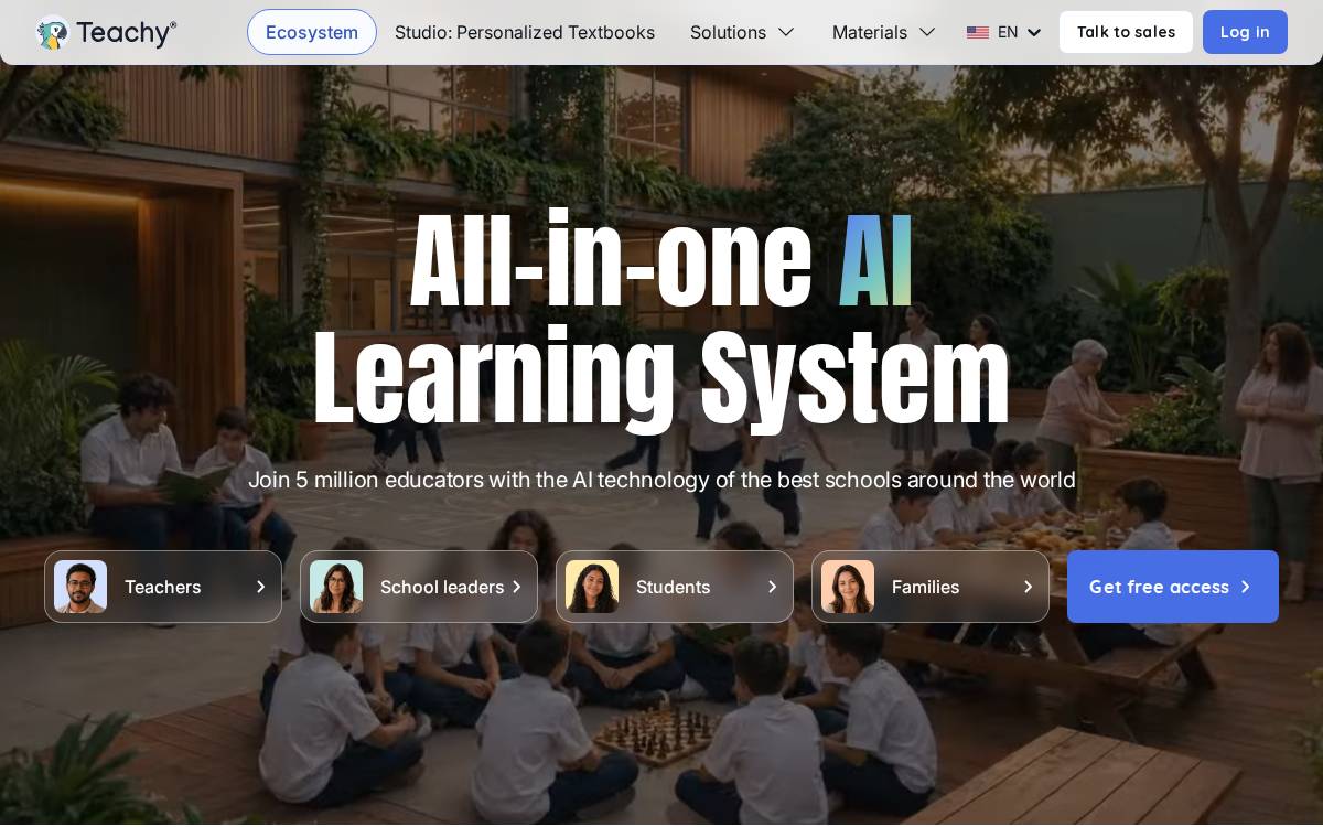 Teachy website preview