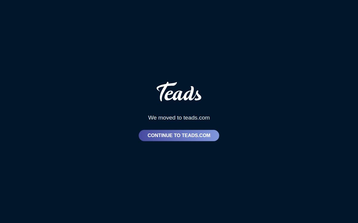 Teads website preview