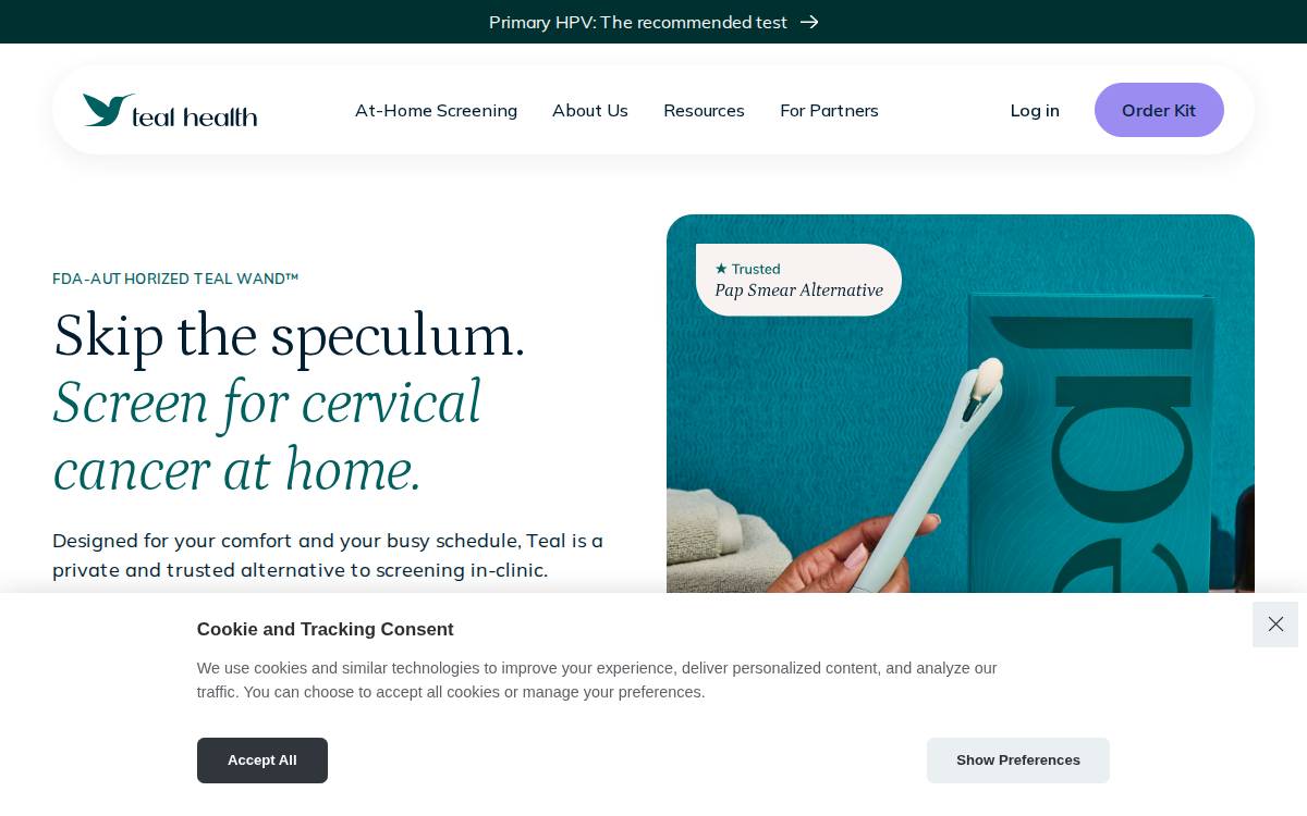Teal website preview