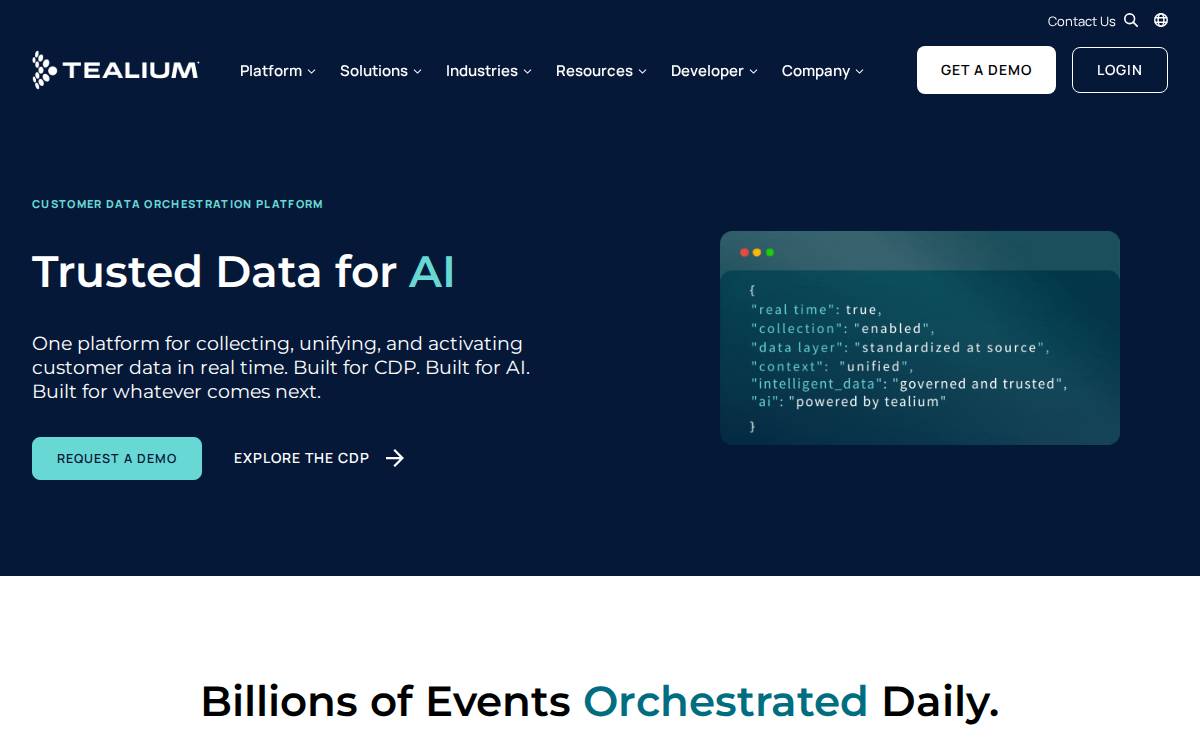 Tealium Inc. (Georgian Partners) website preview