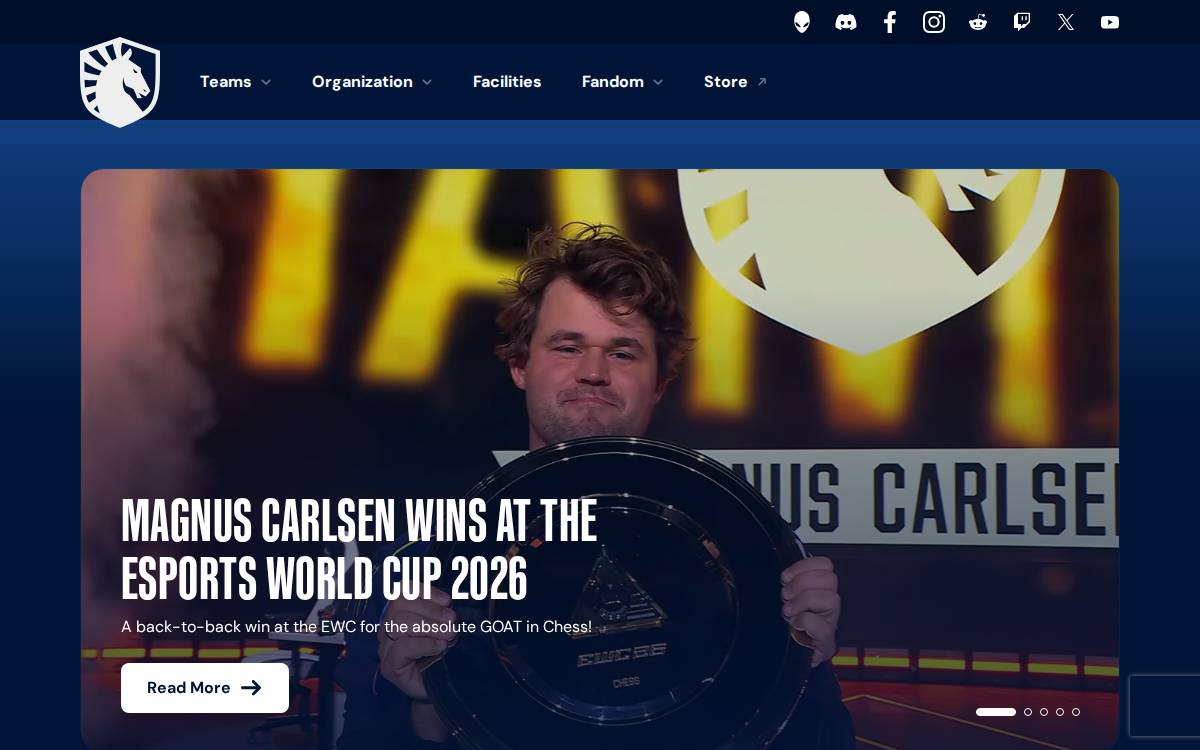 Team Liquid website preview