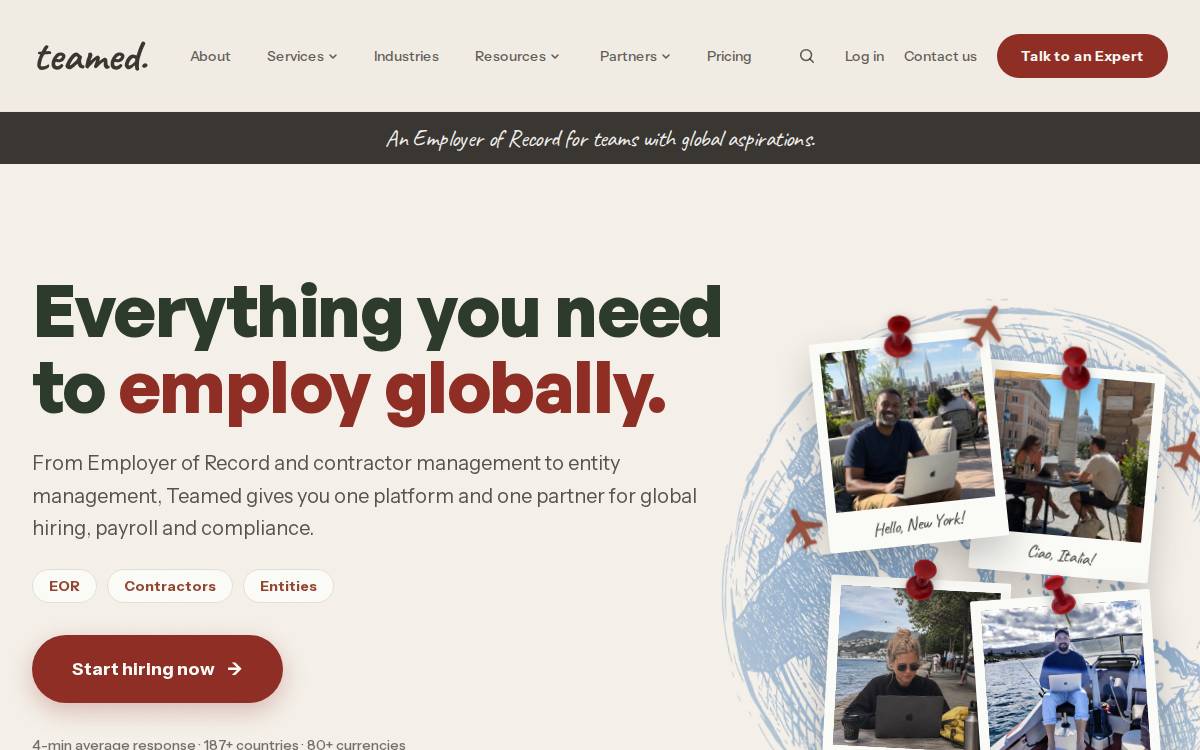 Teamed website preview