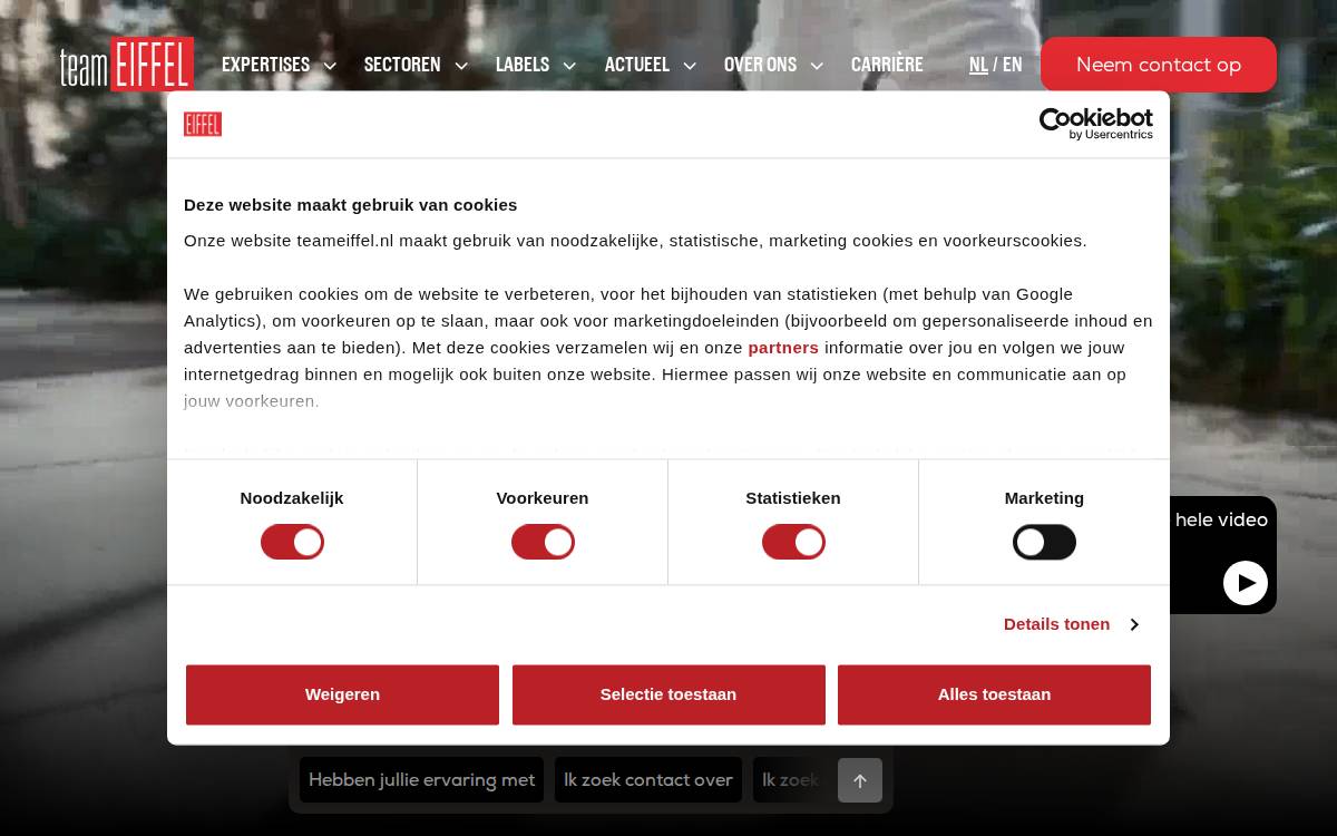 Teameiffel website preview