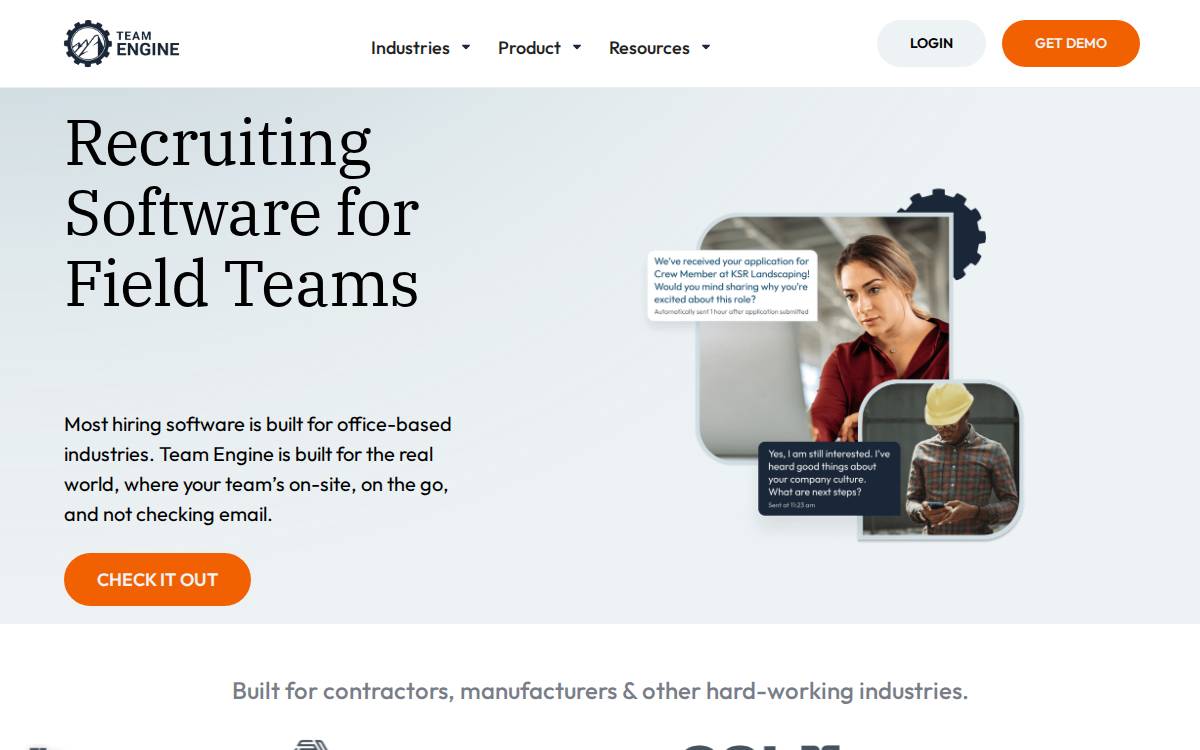 Team Engine website preview