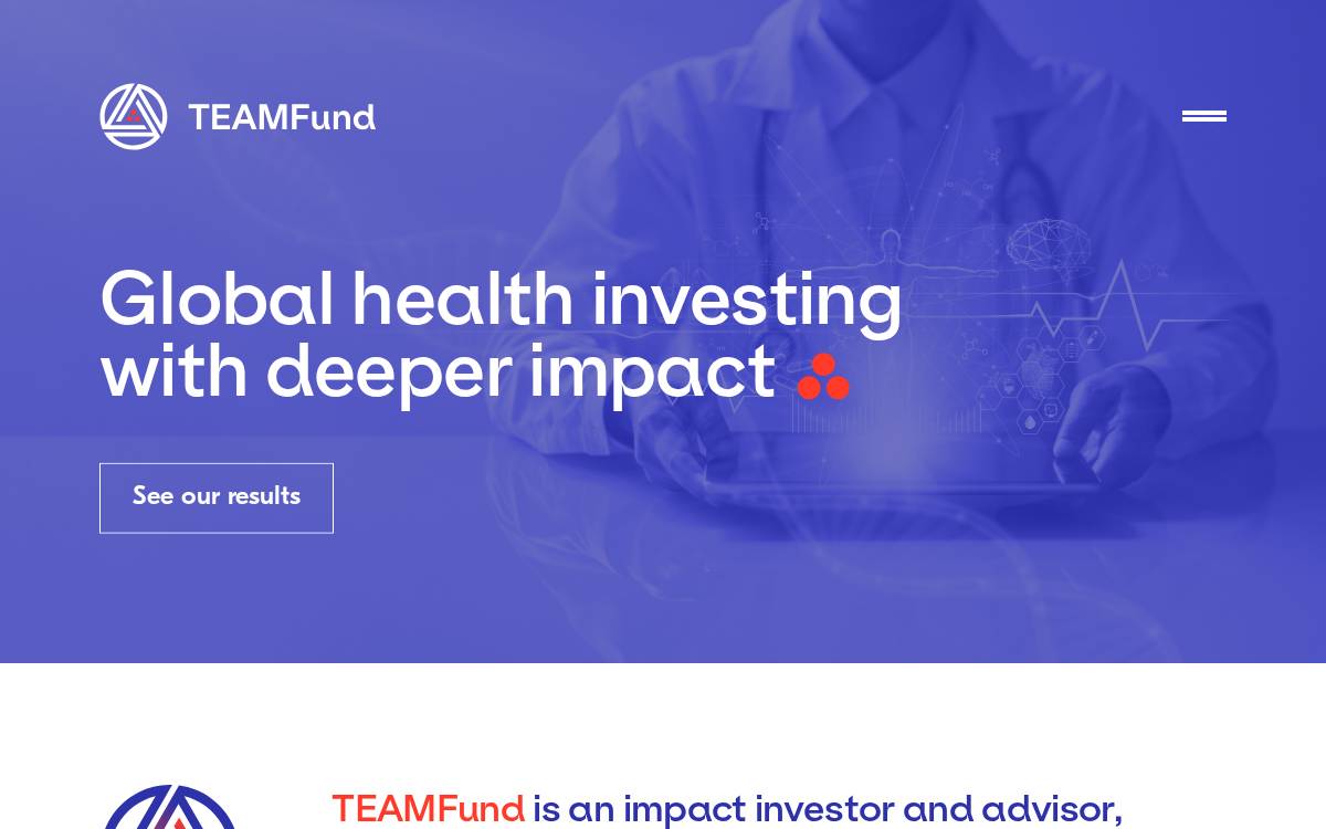 TEAMFund website preview