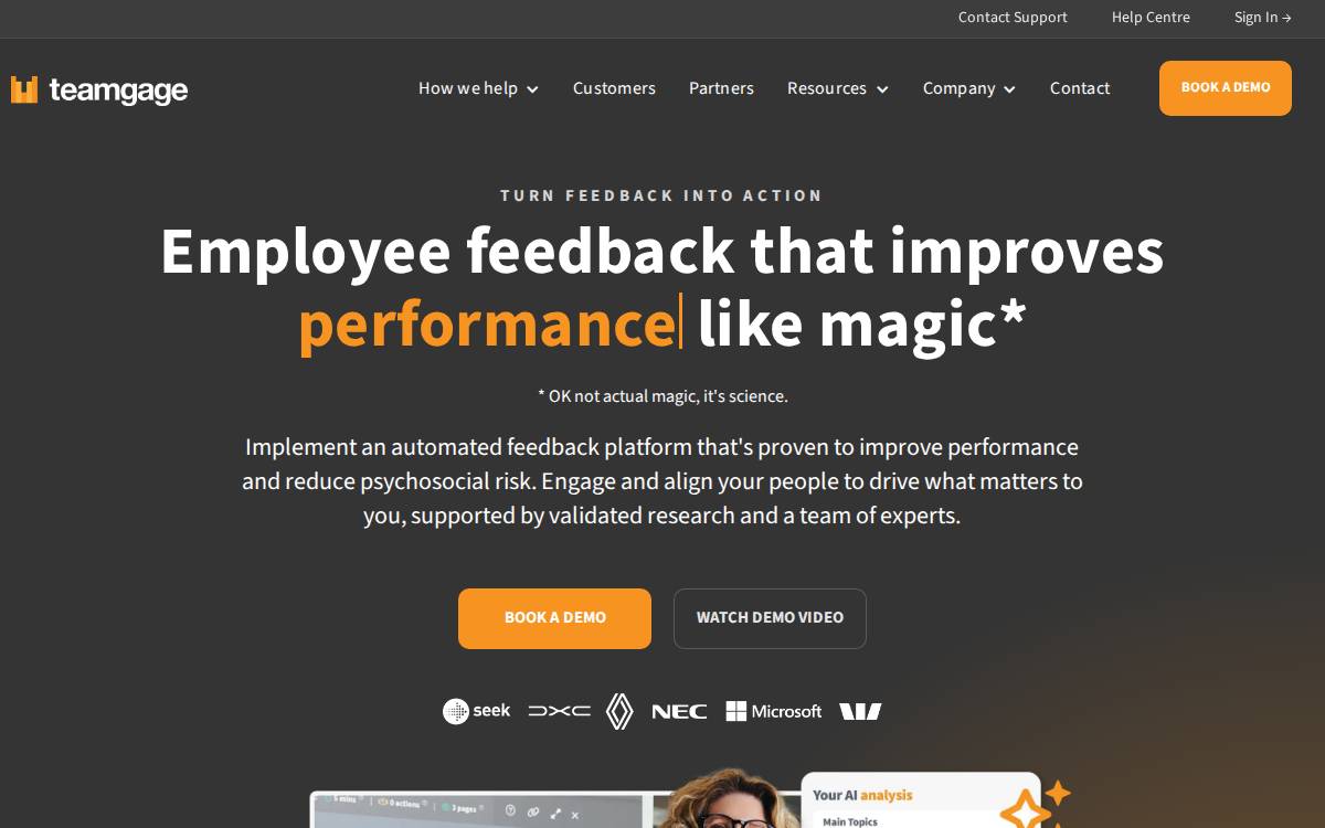 Teamgage Pty website preview