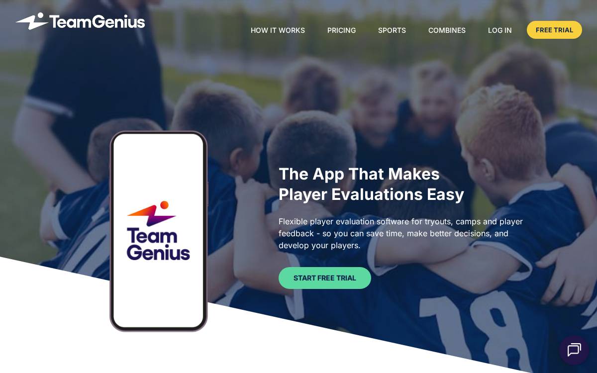 TeamGenius website preview