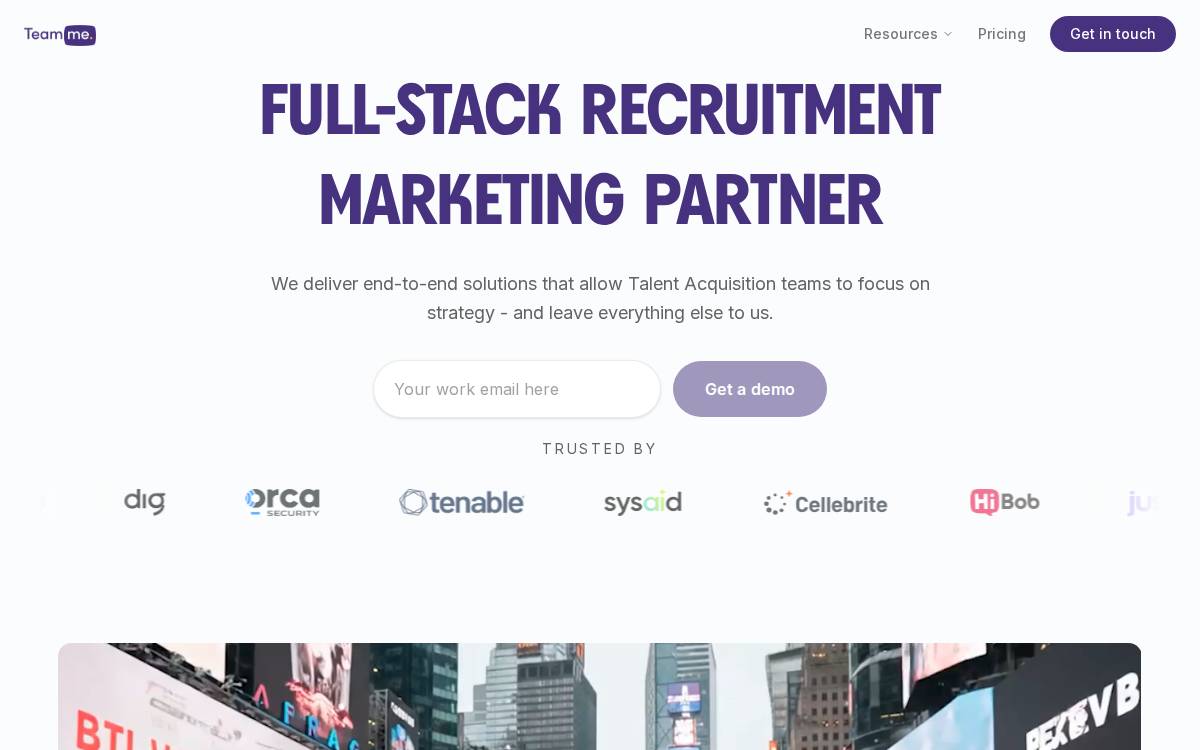 Teamme website preview