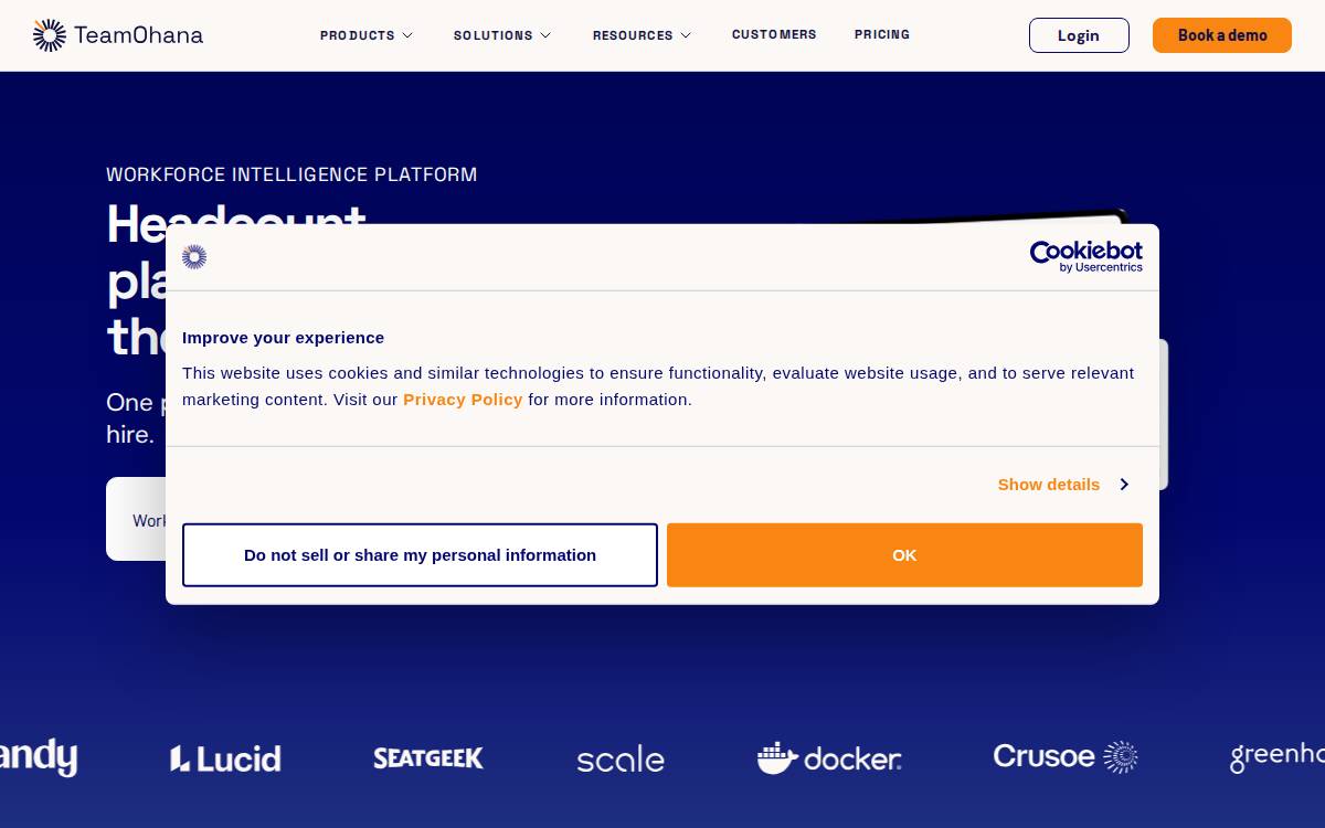 TeamOhana website preview
