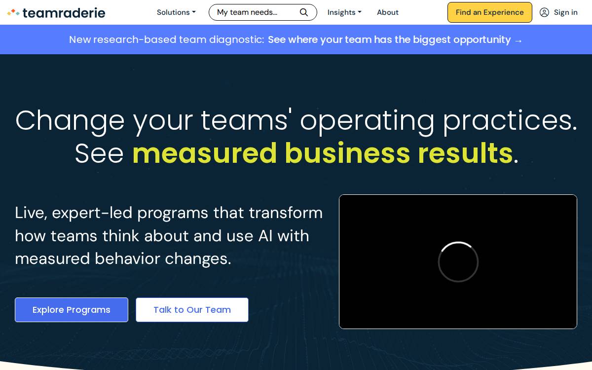 Teamraderie website preview
