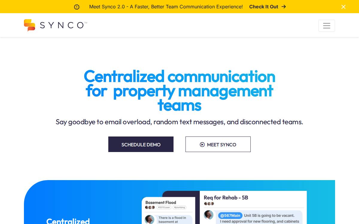 Teamsynco website preview