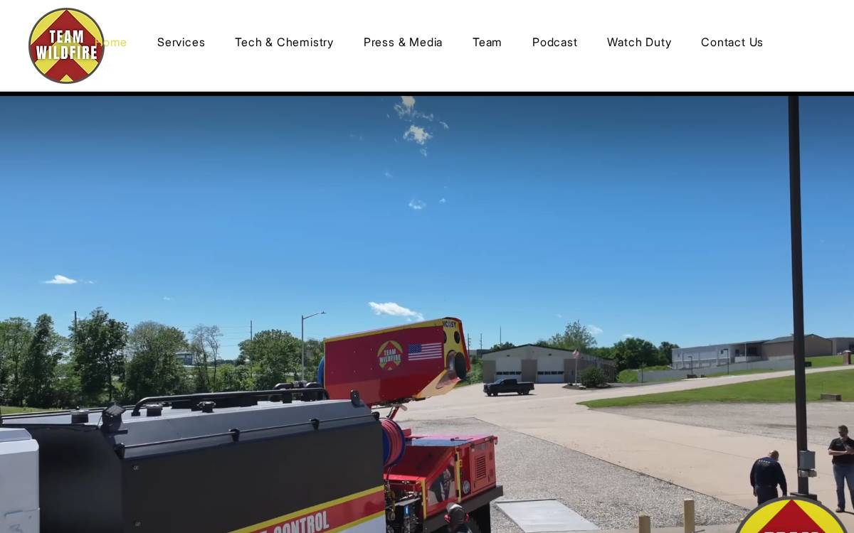 Team Wildfire website preview