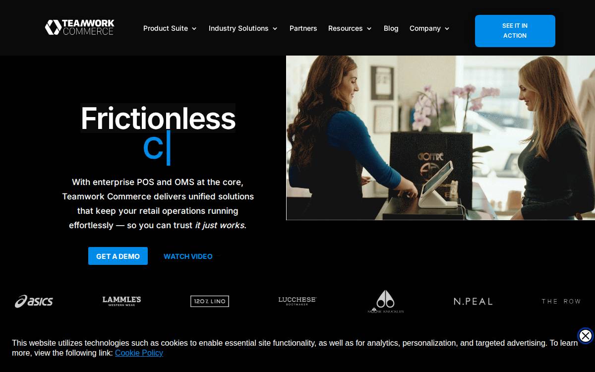 Teamwork Commerce website preview