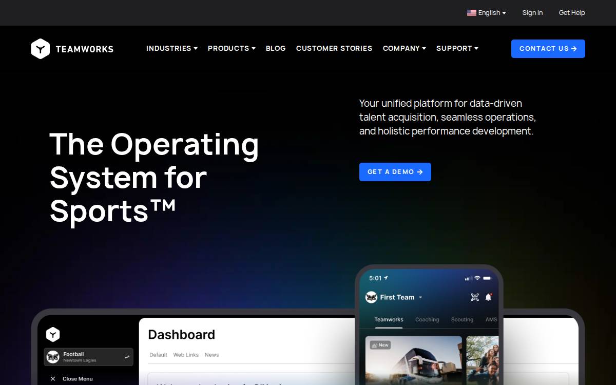 Teamworks website preview