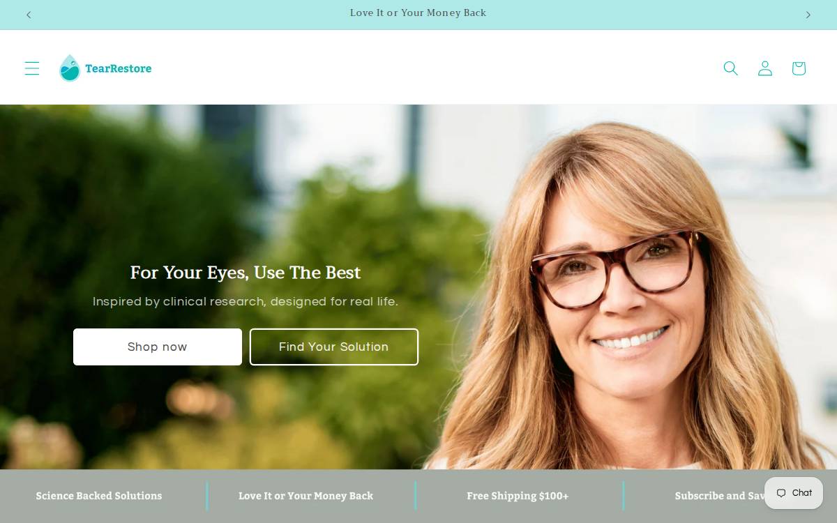 TearRestore website preview
