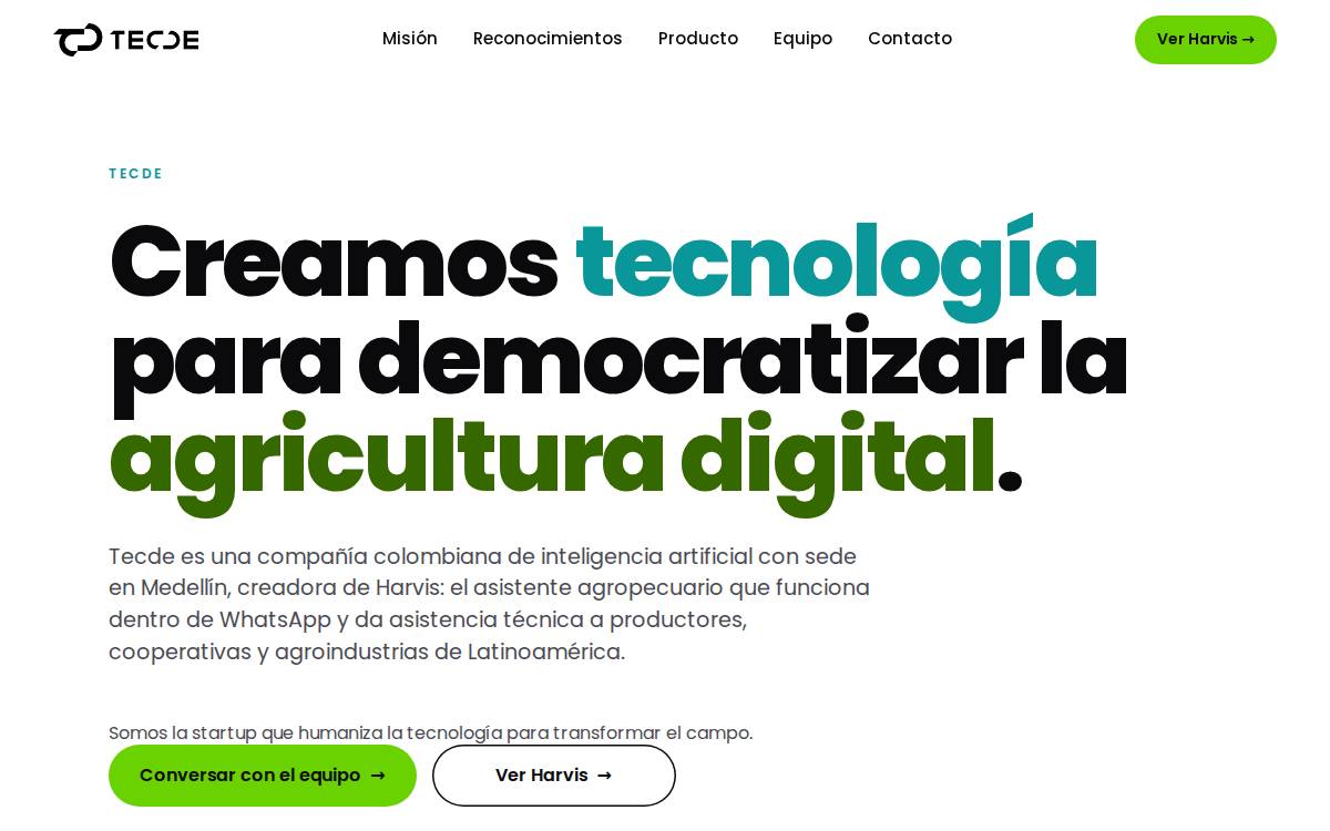 Tecde website preview