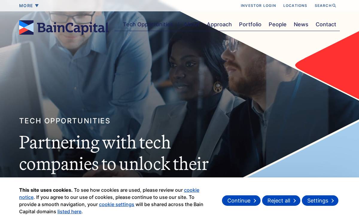 Tech Opportunities website preview