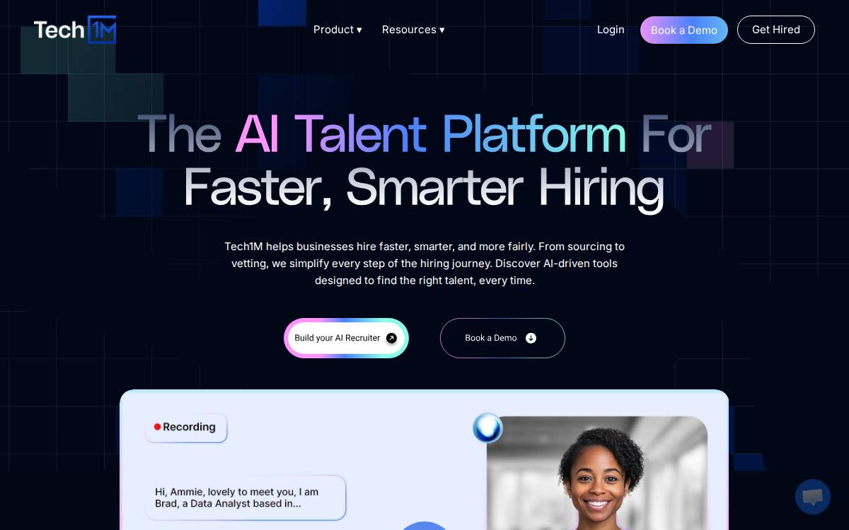 Tech1M website preview