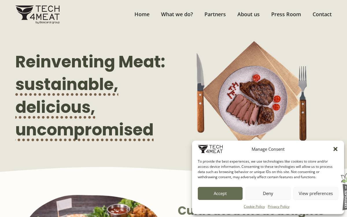 Tech4Meat website preview