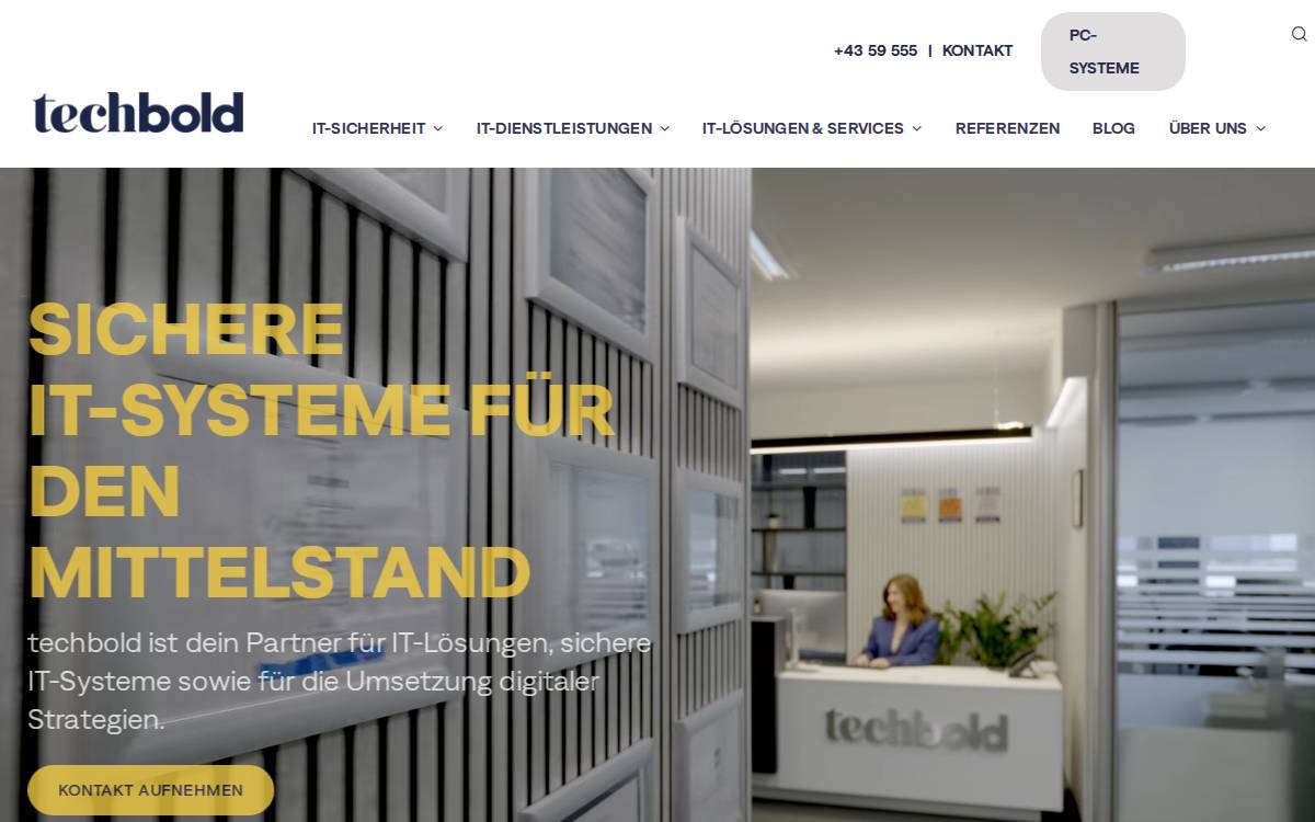 techbold website preview