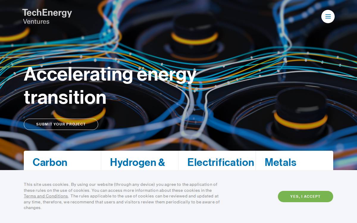 TechEnergy Ventures website preview