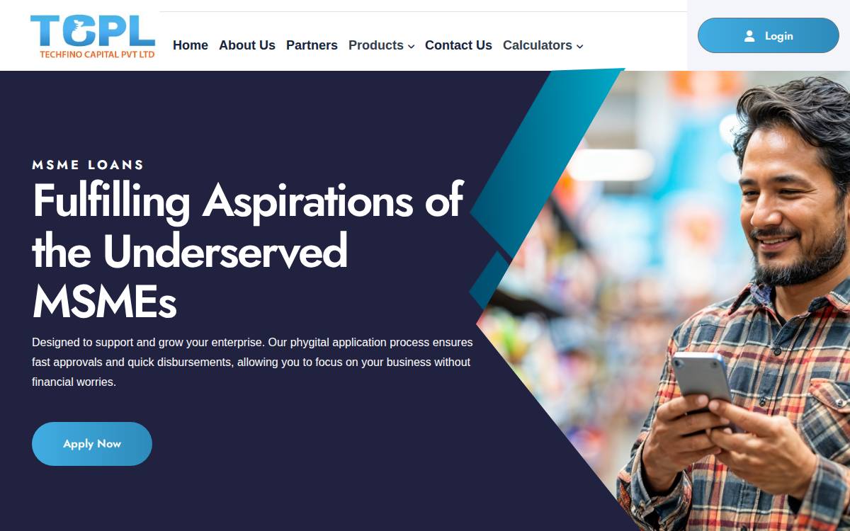 Techfino website preview