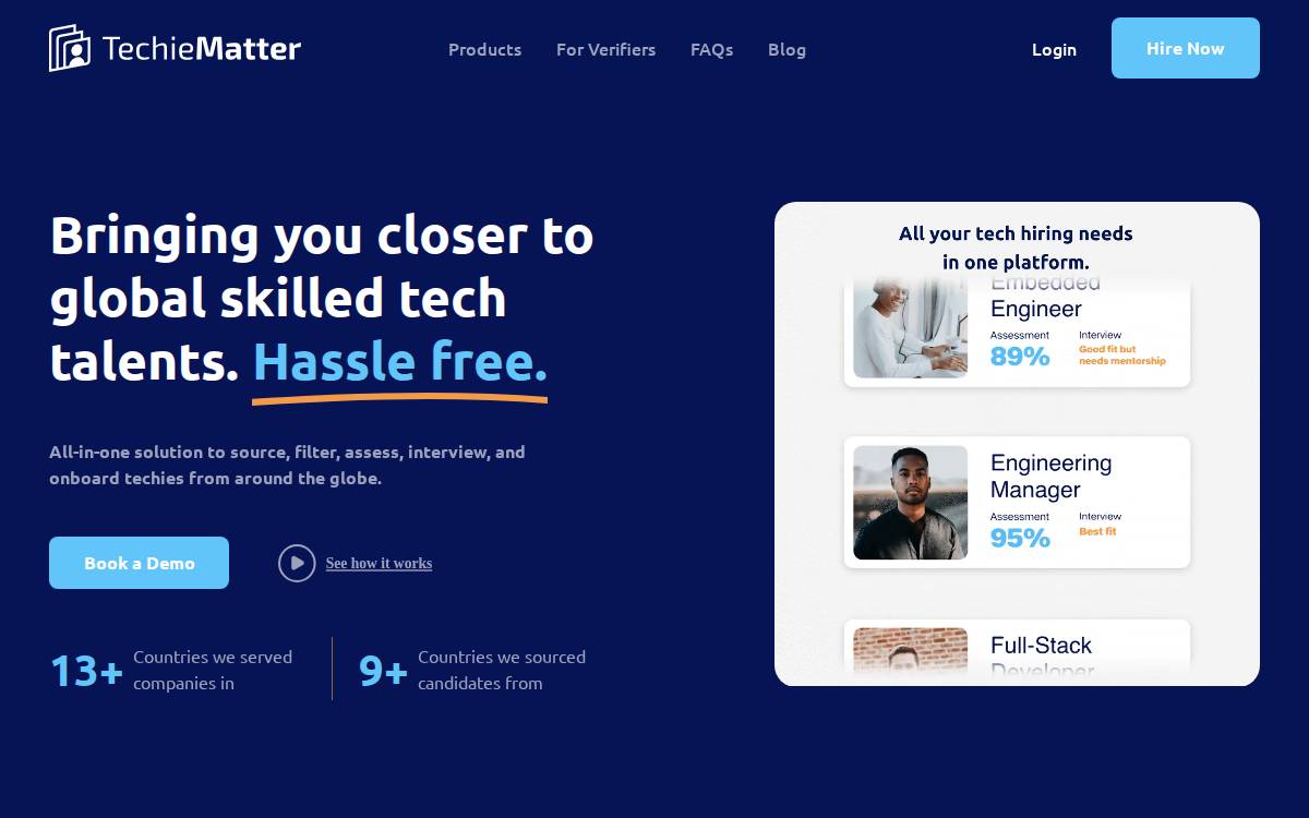 Techiematter website preview