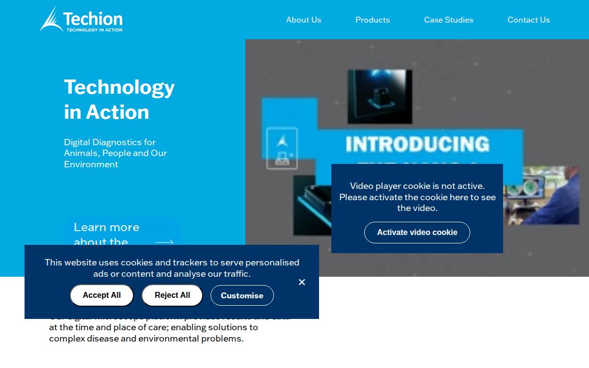 Techion website preview