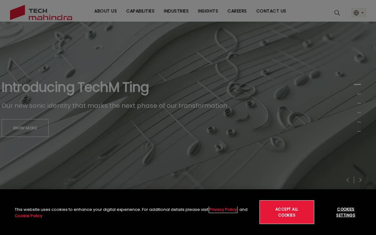 Techmahindra website preview