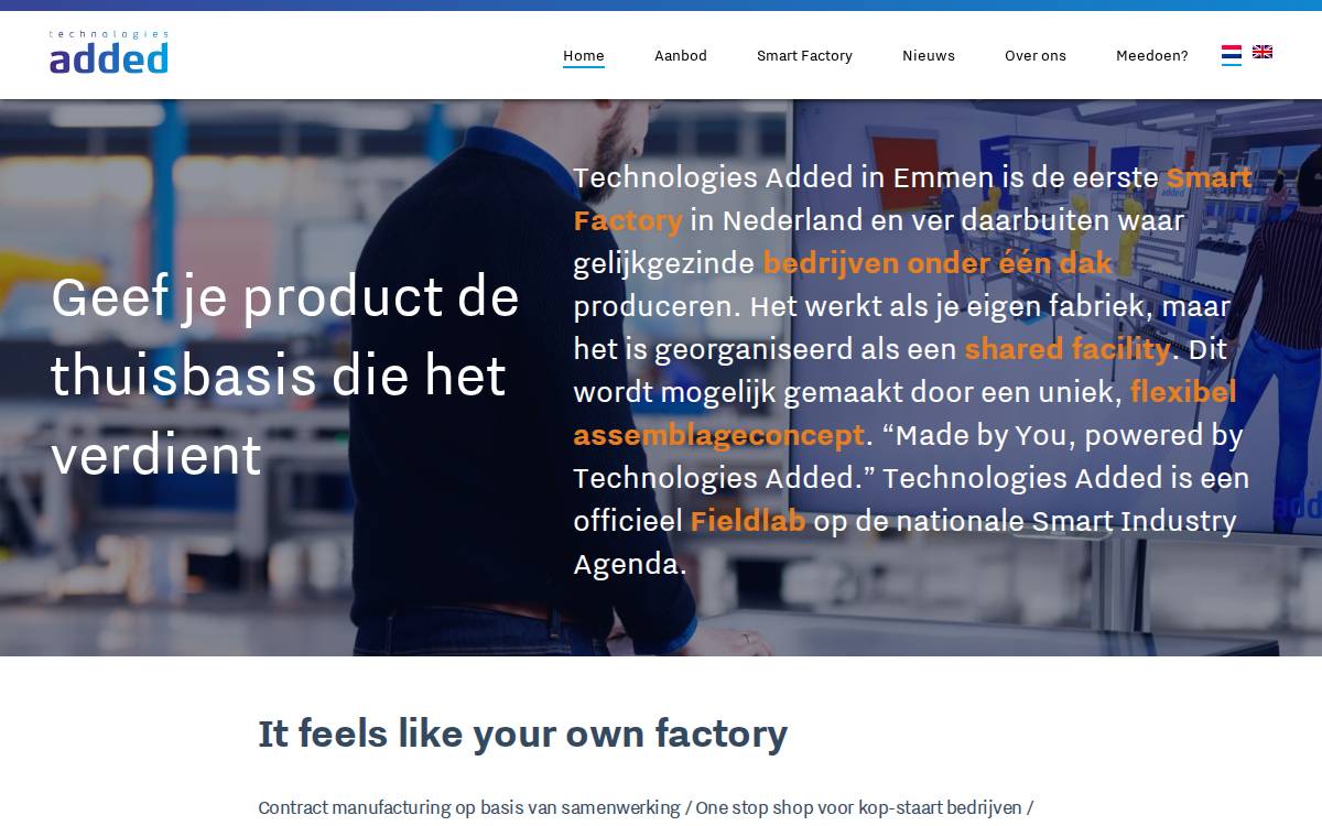 Technologies Added website preview