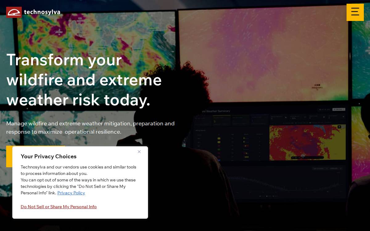 Technosylva website preview