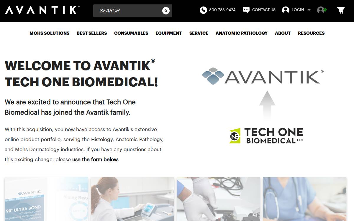 Tech One Biomedical website preview