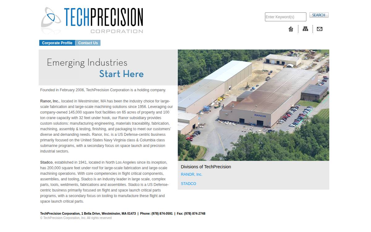 Techprecision website preview