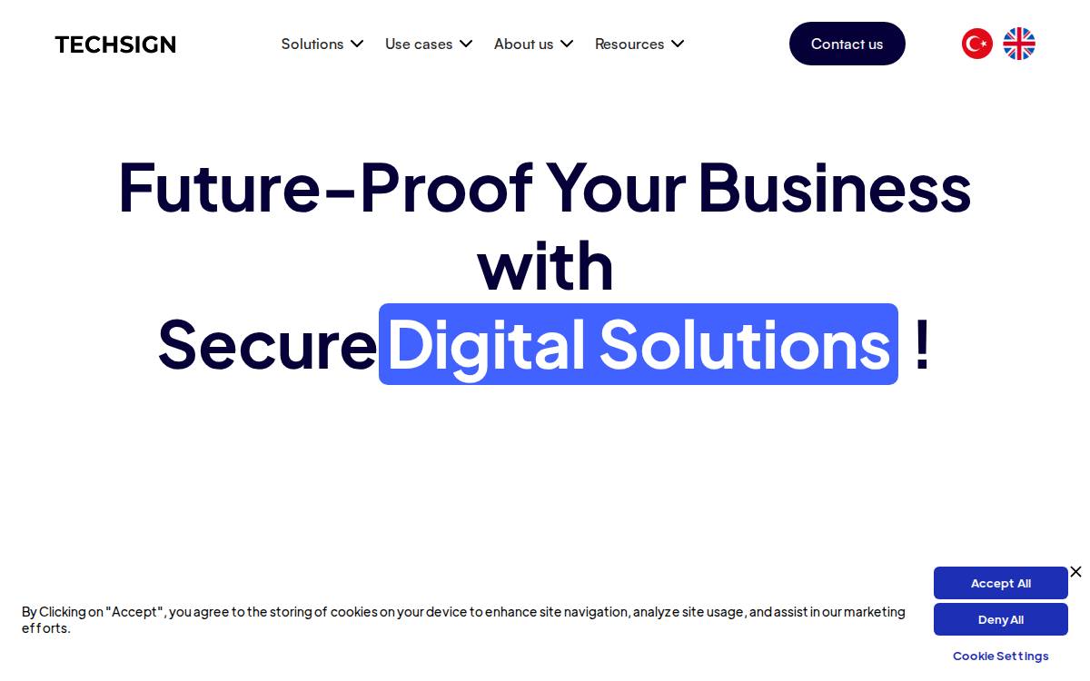 Techsign website preview