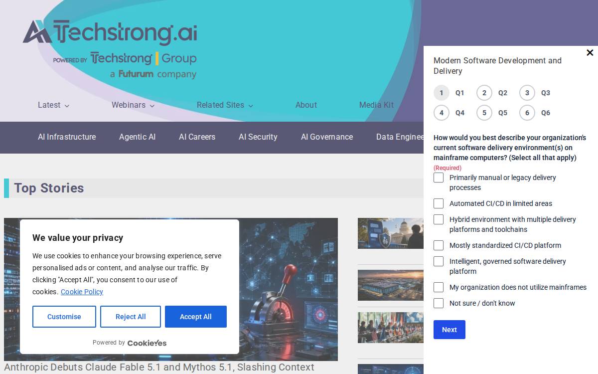 Techstrong website preview