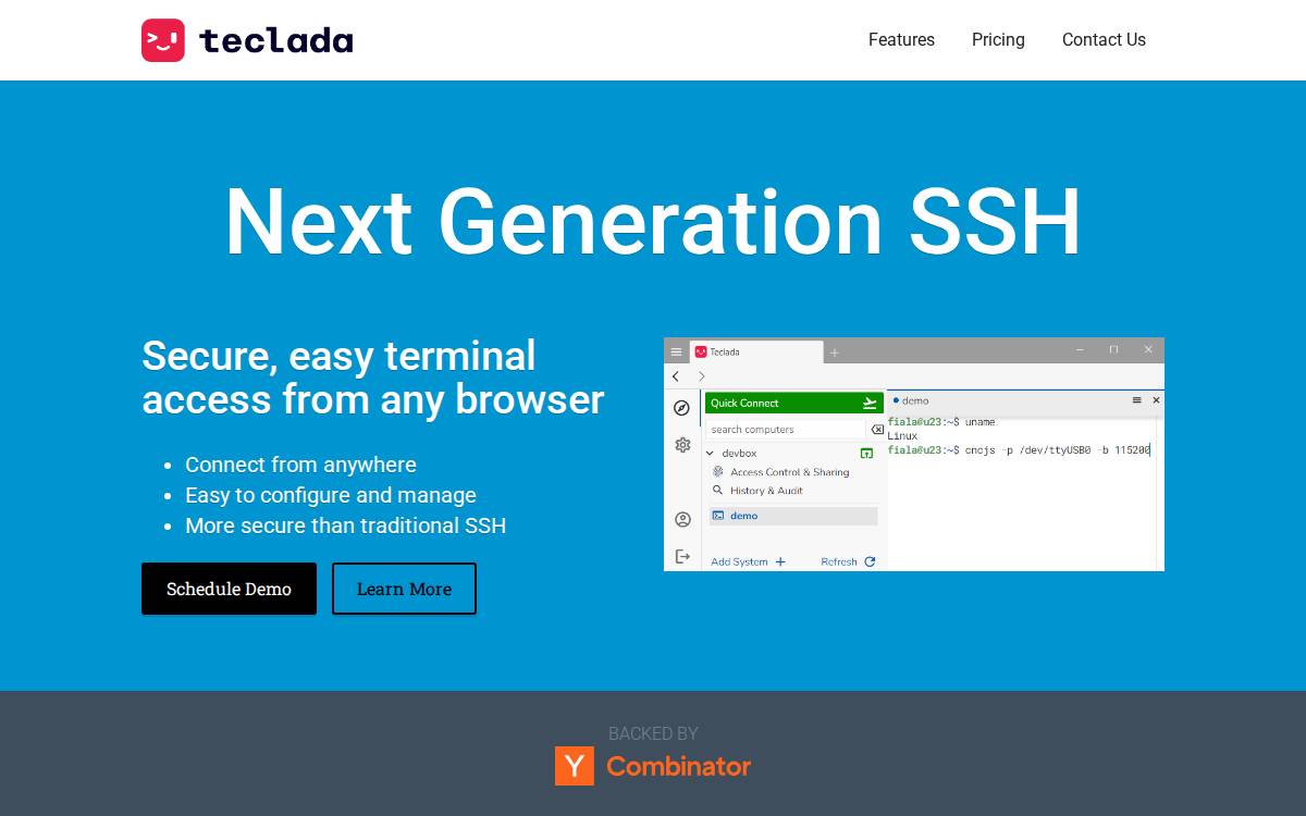 Teclada website preview
