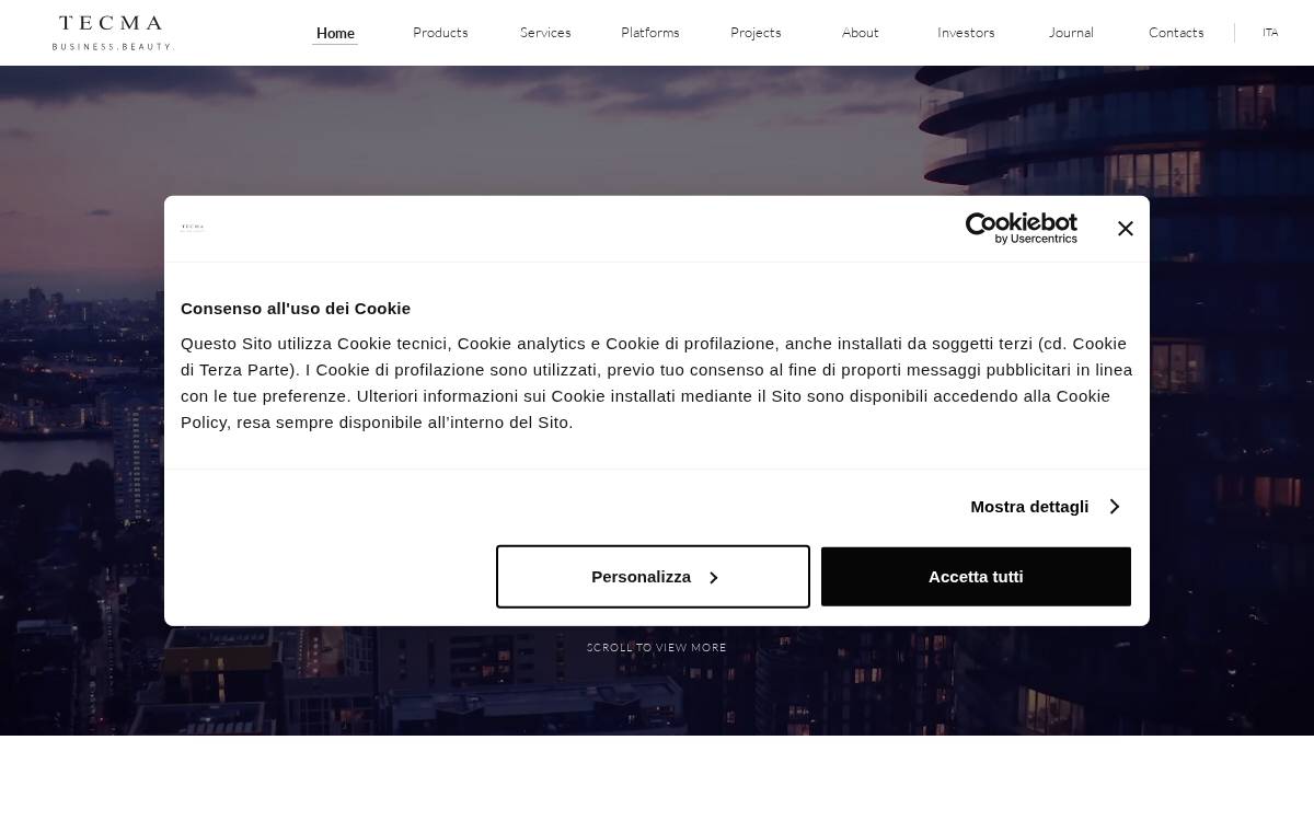 Tecma Solutions website preview