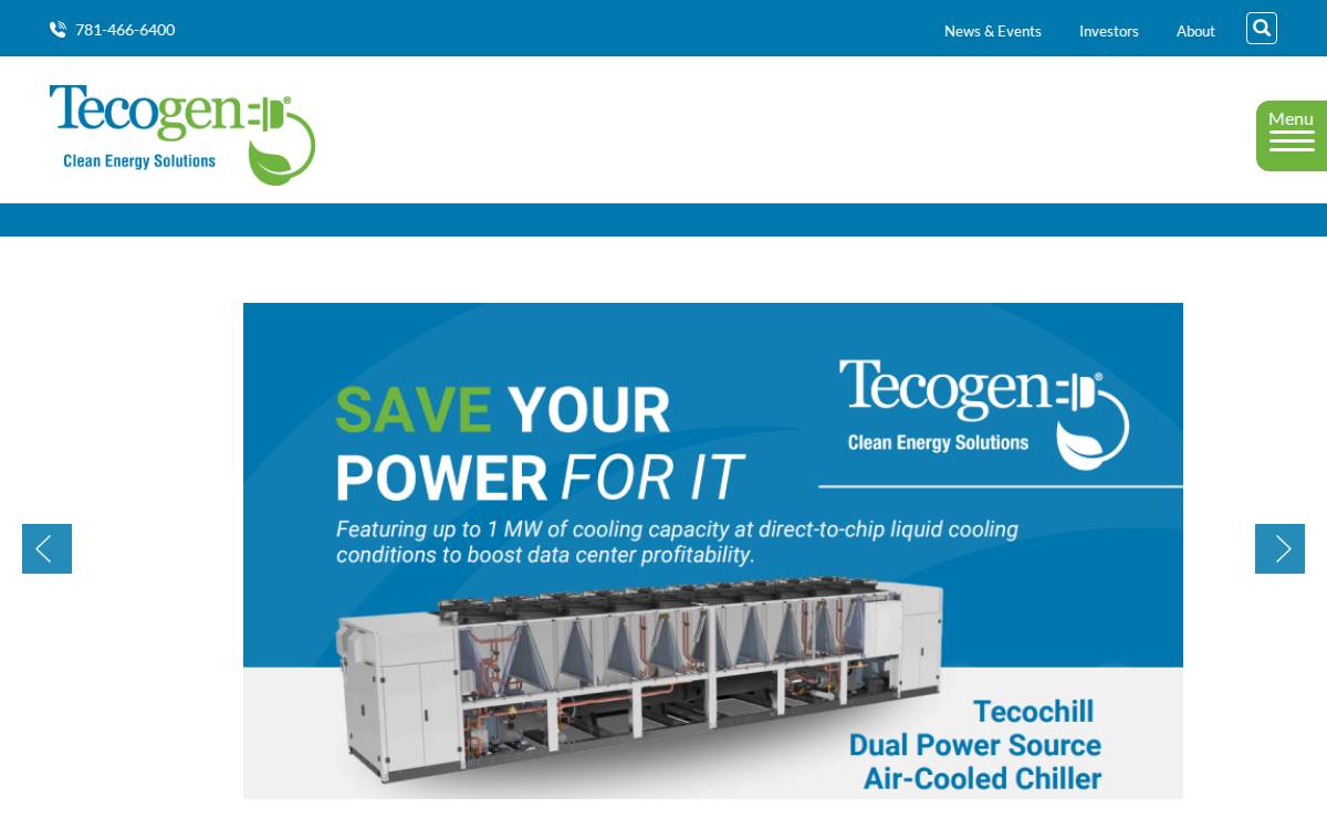 Tecogen website preview