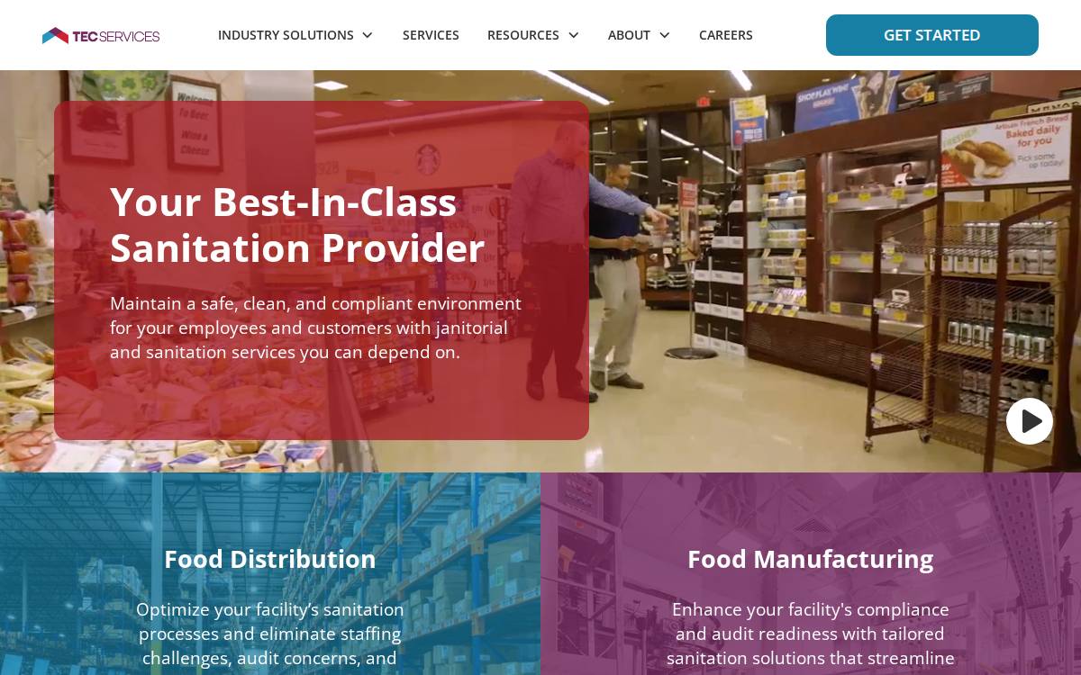 Tecserv website preview