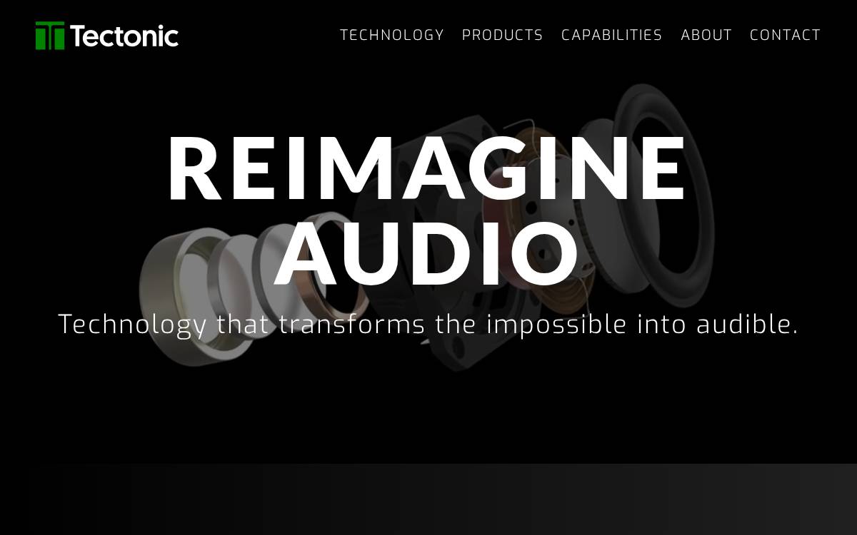 Tectonic Audio Labs website preview