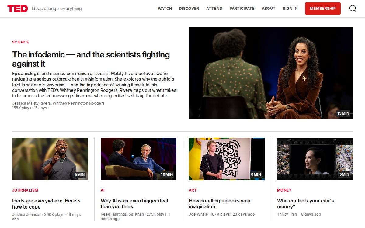 Ted website preview