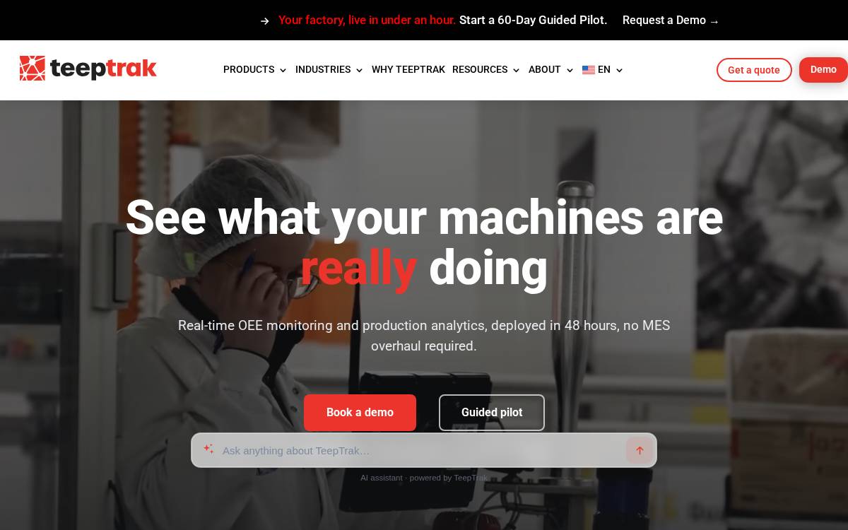 Teeptrak website preview