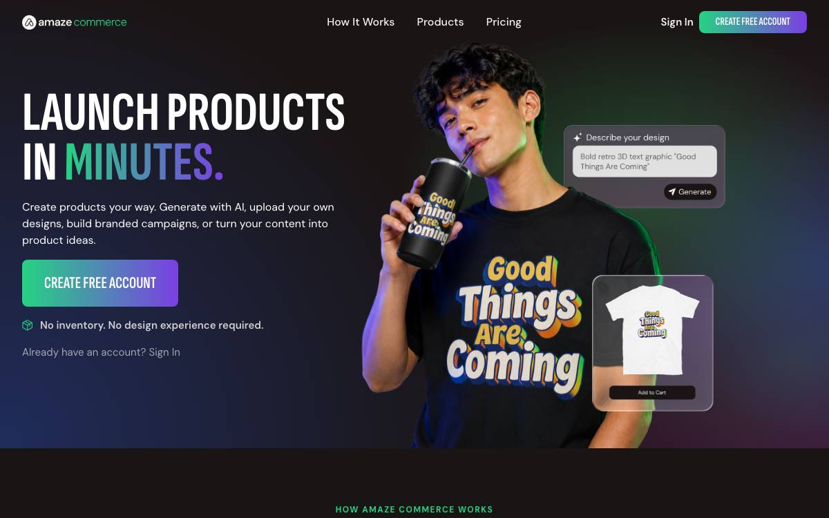 Teespring website preview