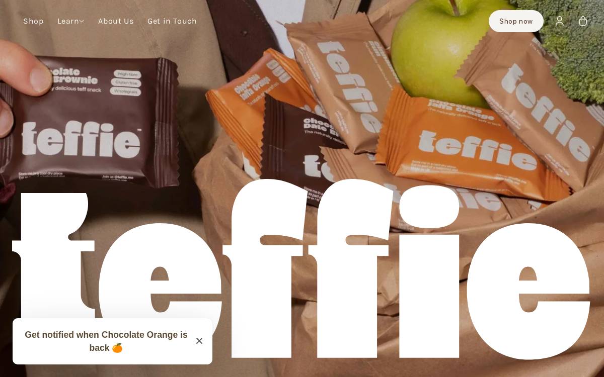 Teffie website preview