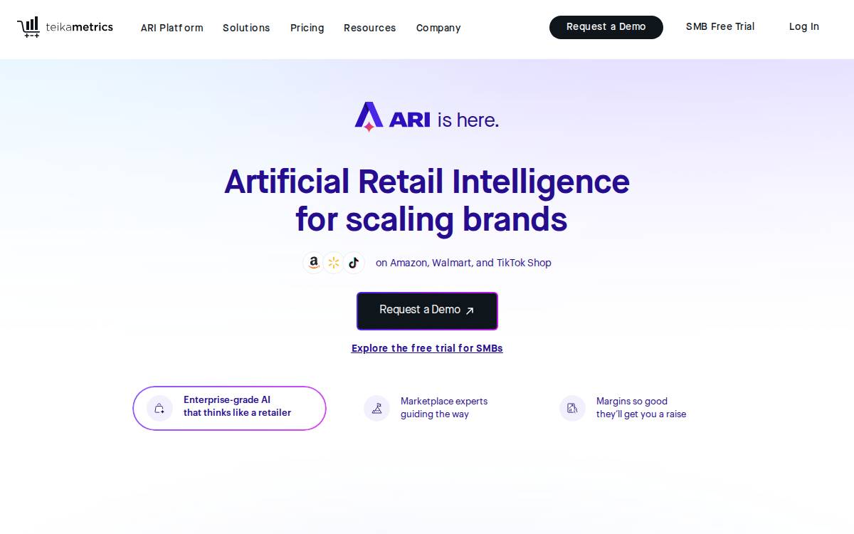 Teikametrics website preview