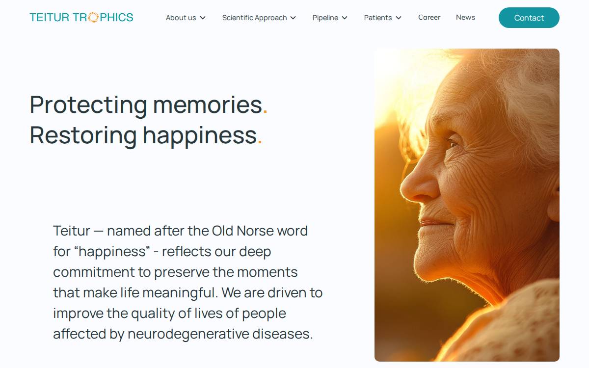 Teitur Trophics website preview