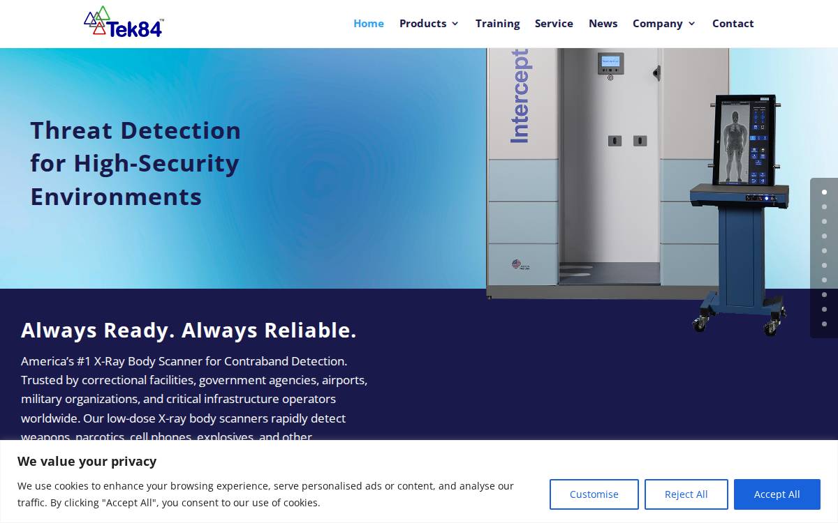 Tek84 website preview