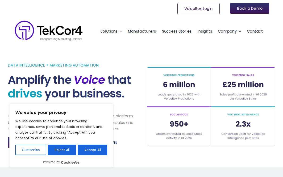 Tekcor4 website preview
