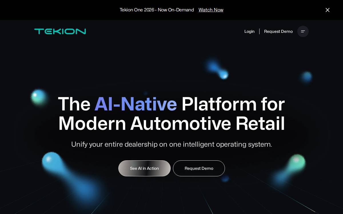 Tekion website preview